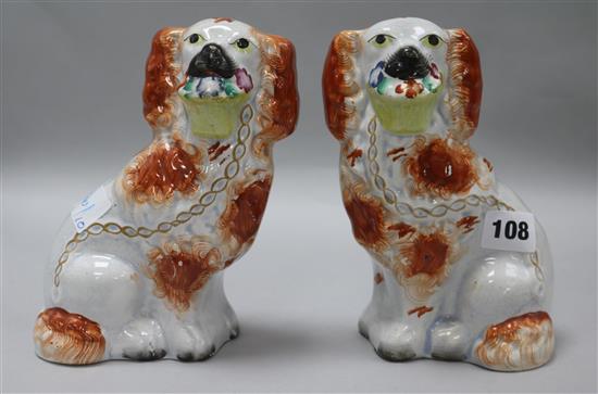 A pair of Staffordshire dogs